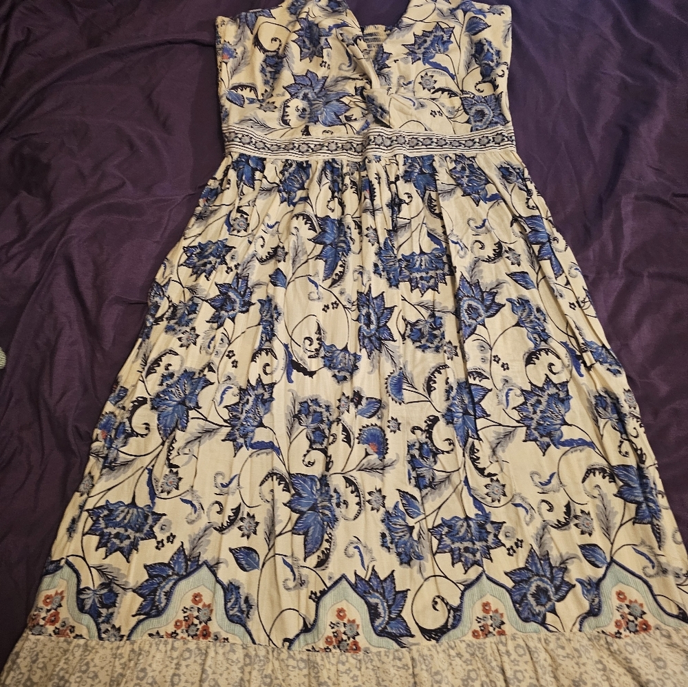 Long twist front summer dress
